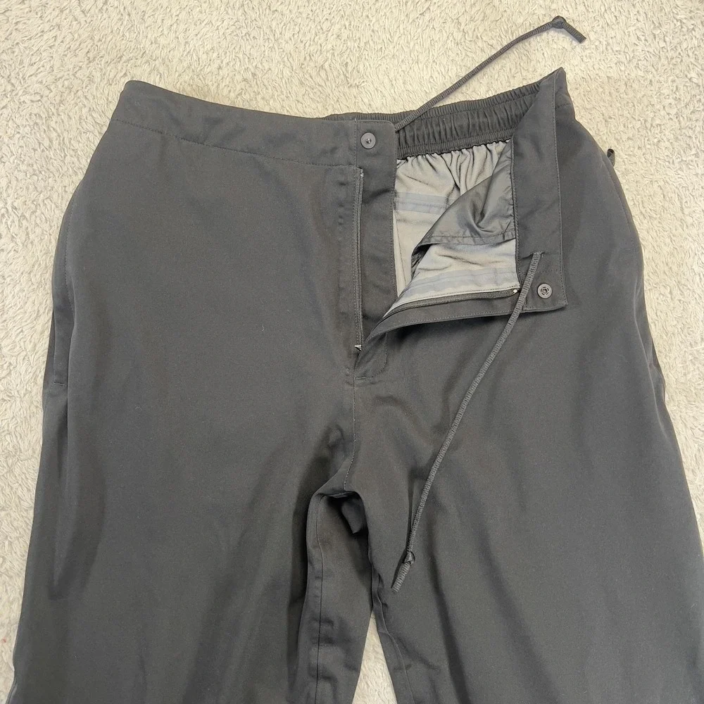 Nike Golf Storm Fit Rain Pants Mens L Black Waterproof Windproof Zip Cuff 267354